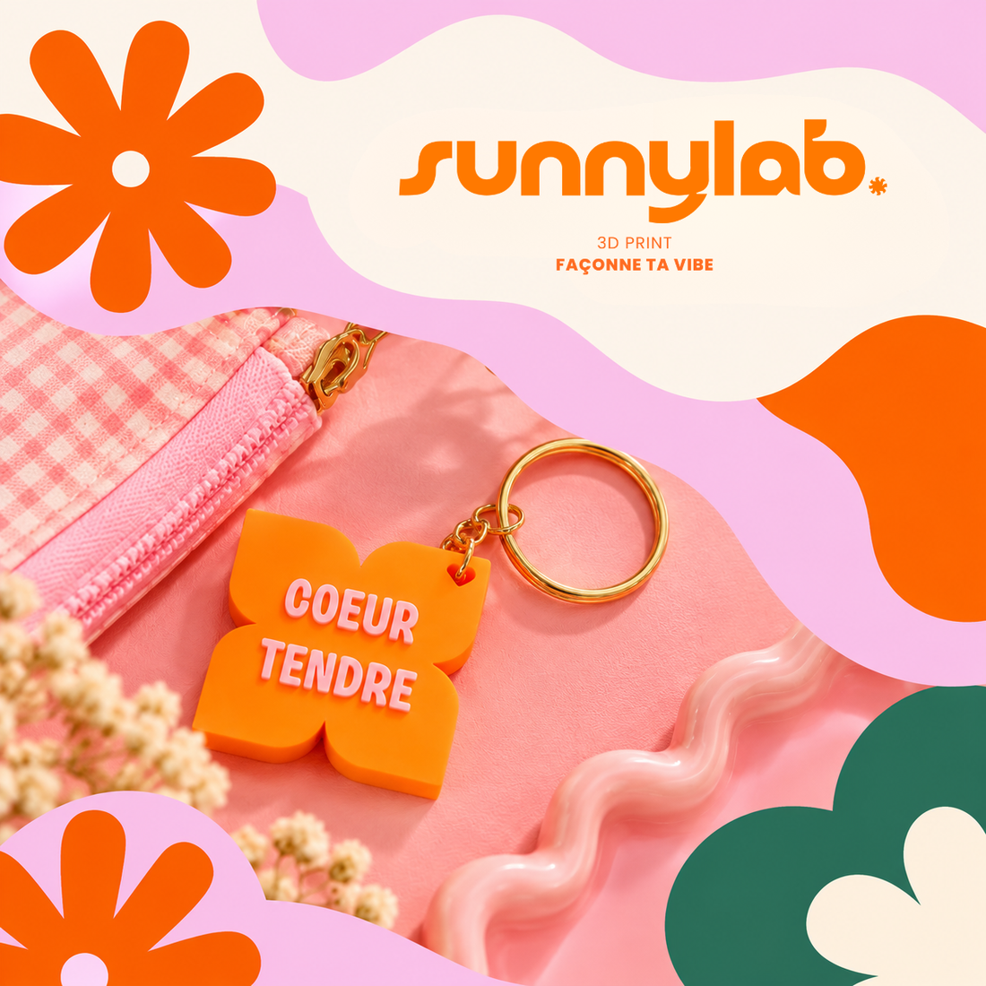 Porte-clé Coeur Tendre Sunnylab, visuel de la newsletter